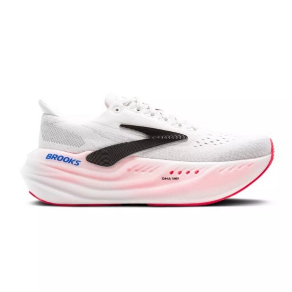 Brooks White and Pink Athletic Shoes